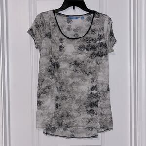⚡️ 3 for $20 ⚡️ Simply Vera Vera Wang Short Sleeve Abstract Print Top